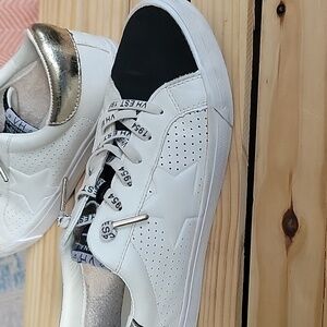 Vintage Havana Black and White Brenda Sneakers Size 10 With Black Suede Toe